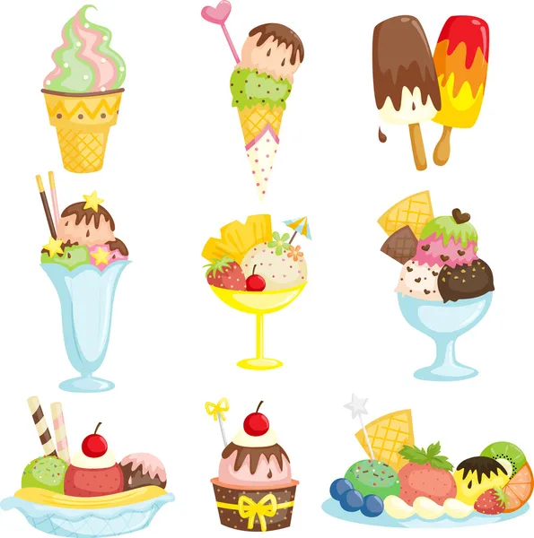 Jäätelöä — vektorikuva