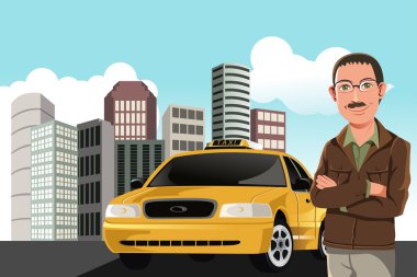 Taxi driver clipart