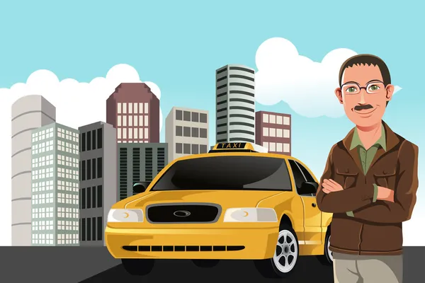 Taksi Şoförü — Stok Vektör