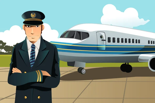 Pilote d'avion — Image vectorielle