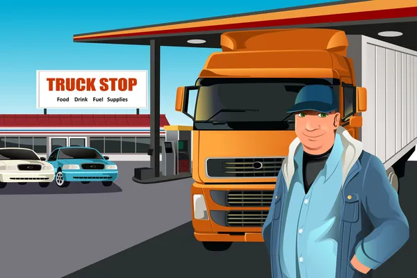 Motorista de caminhão —  Vetores de Stock