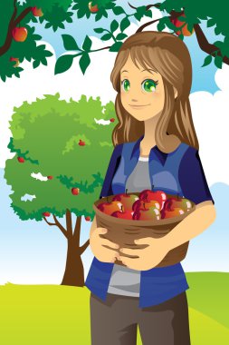 Apple farmer clipart