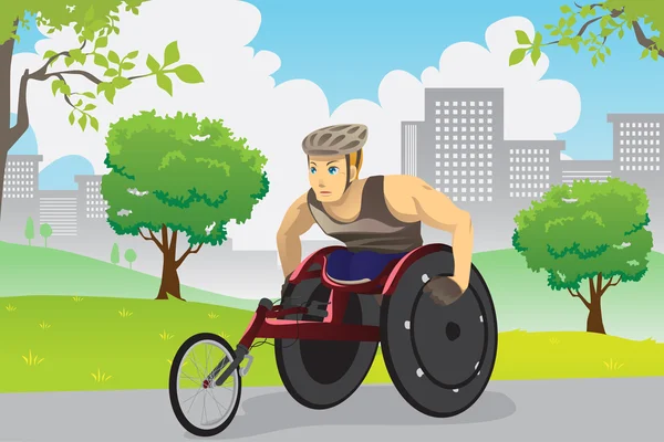 轮椅运动员 — 图库矢量图片