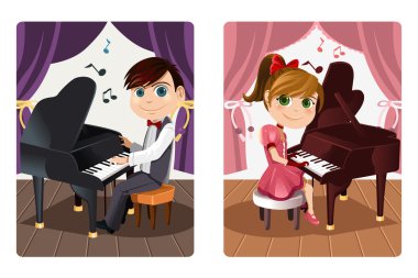 çocuklar piyano