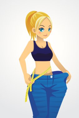 Weight loss concept clipart