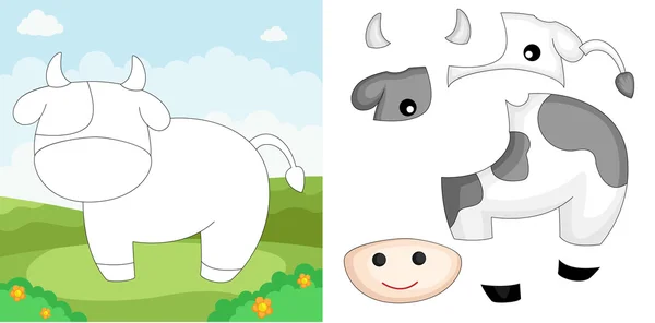 Корова-головоломки — стоковий вектор