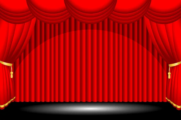 赤い舞台背景 — ストックベクタ