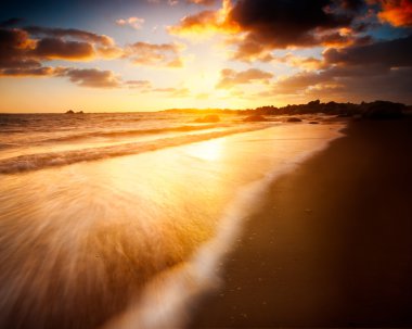 Beautiful Sunrise over an Australian Beach clipart