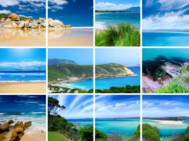 Beaches Montage clipart