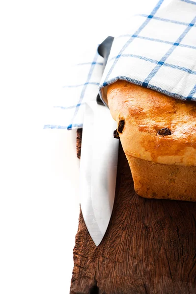 Friss mazsolás kenyér, mint egy stúdió felvétel — Stock Fotó