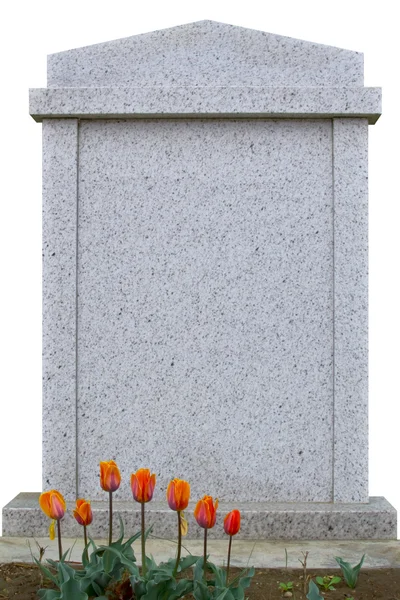 Blank gravestone, ready for an inscription — Stock Photo, Image