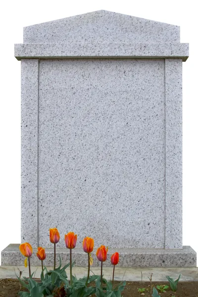 Leerer Grabstein, bereit für eine Inschrift — Stockfoto