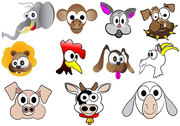 Animales de dibujos animados lindo — Vector de stock