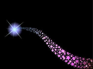 Vector blazing comet,shooting star clipart