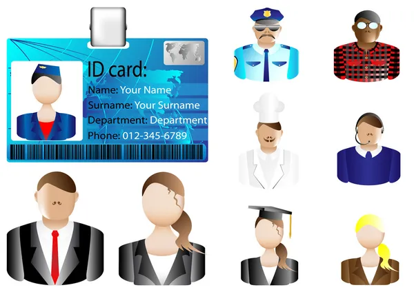 Cartão de identificação — Vetor de Stock