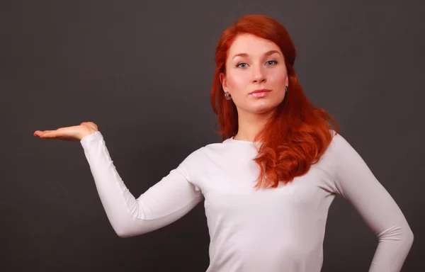 Young woman is serious — Stock Photo, Image