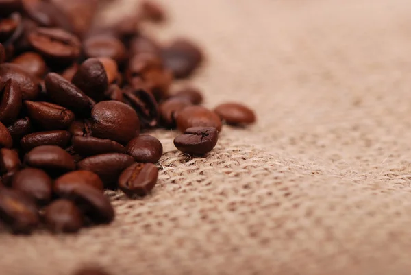 Zblízka kávové boby — Stock fotografie