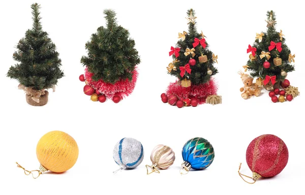 Collage aus Weihnachtsschmuck — Stockfoto