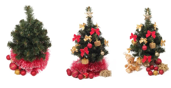 Conjunto de árvores de Natal — Fotografia de Stock