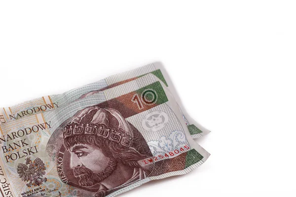 10 zloty bill av Polen — Stockfoto