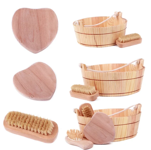 Een heleboel objecten voor spa, bad en sauna — Stockfoto