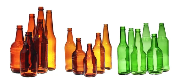 stock image Collage of beer bottles