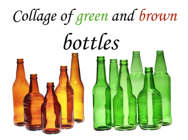 Collage de botellas de cerveza — Foto de Stock