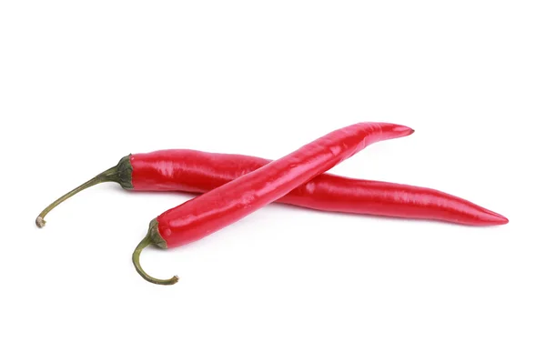 2 papryki czerwone chili — Zdjęcie stockowe