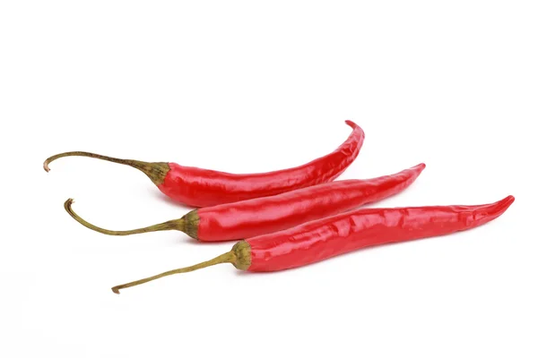 Trzy papryczki chilli — Zdjęcie stockowe