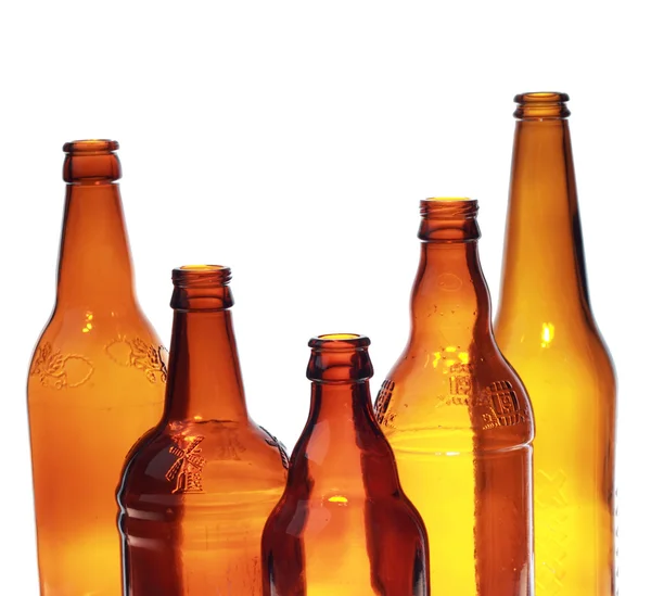 Puste butelki brązowy — Zdjęcie stockowe