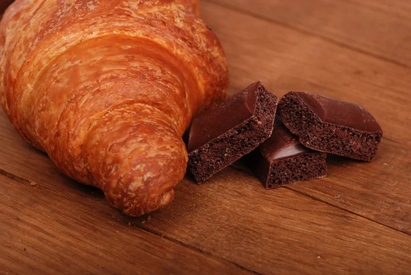 Croissant with aerated chocolate — Stock Photo, Image