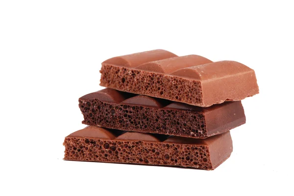 Two kinds of aerated chocolate — Stock Photo, Image