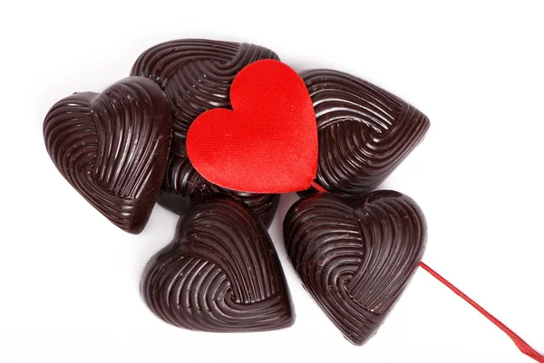 Σοκολάτες ως μια καρδιά — Φωτογραφία Αρχείου
