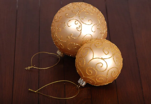 Two golden balls — Stock Photo, Image