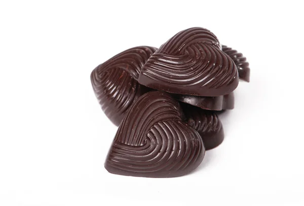 Čokoláda jako hearts — Stock fotografie