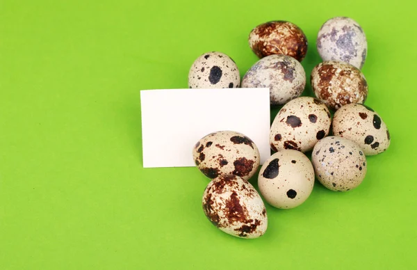 stock image Quail eggs on Easter