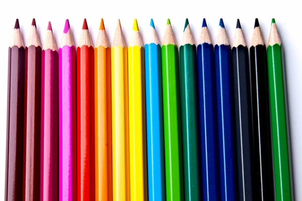 stock image Colored pencils on a light background