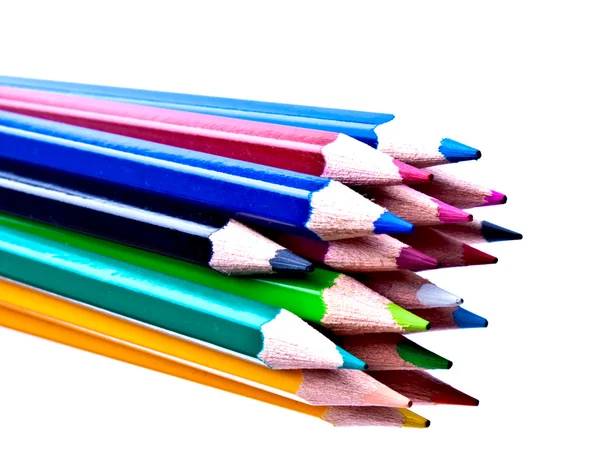 stock image Colored pencils on a light background