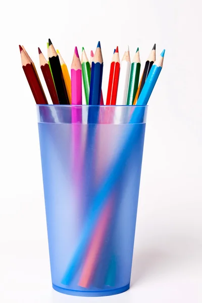 stock image Colored pencils on a light background