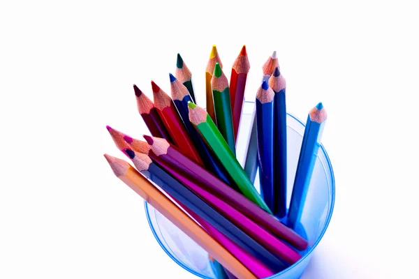 Lápices de colores sobre un fondo claro — Foto de Stock