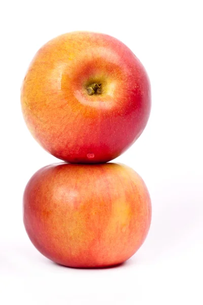 2 빨간 사과 스톡 사진
