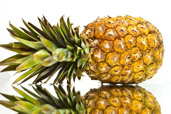 Dojrzały ananas z odbiciem — Zdjęcie stockowe