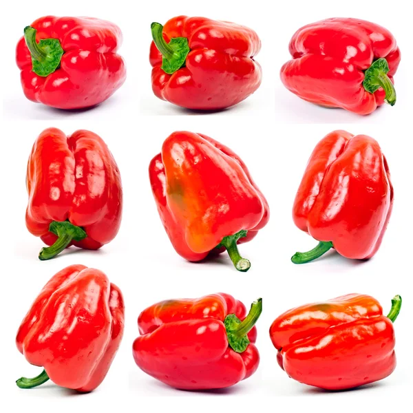 Κόκκινη πιπεριά σε όλες τις πλευρές — Φωτογραφία Αρχείου