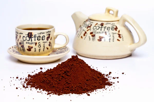 Coffee powder on a white background — Stock Photo, Image