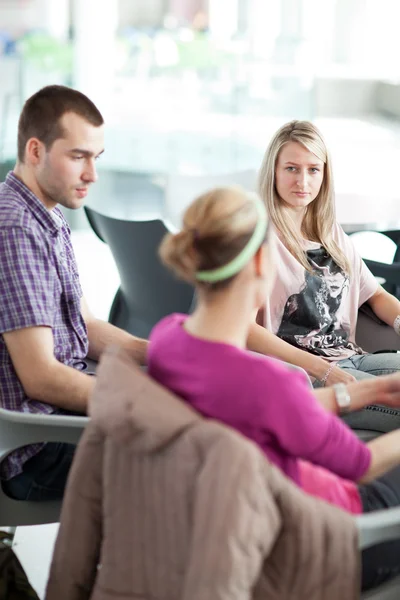 Group of college/university students during a brake — Stock Photo, Image