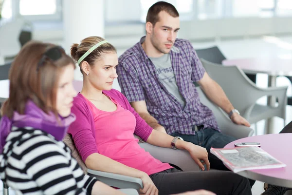 Group of college/university students during a brake — Stock Photo, Image