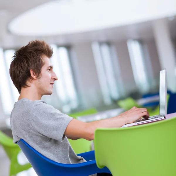 Estudiante universitario usando su computadora portátil —  Fotos de Stock