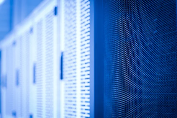 Server rack cluster in a data center — Stock Photo, Image