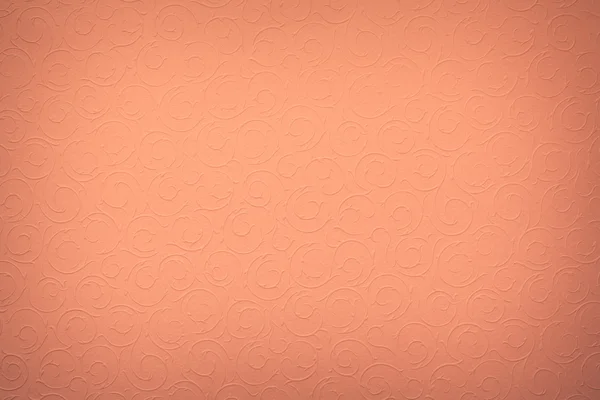 Fond orange foncé / rose avec des ornements organiques ronds — Photo