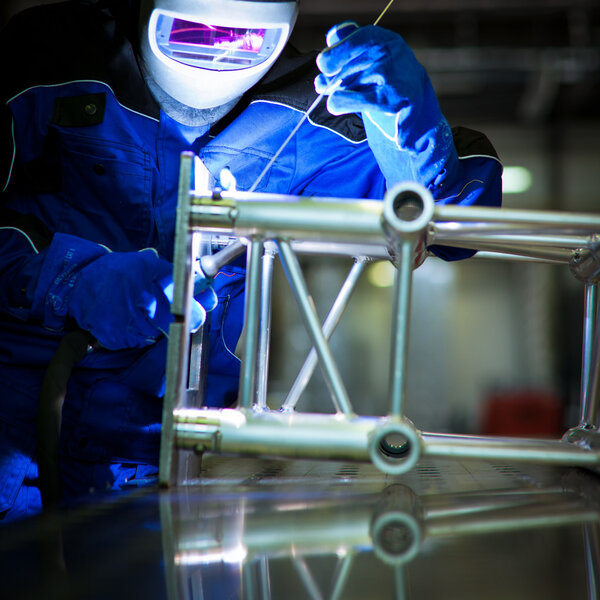 Welder at work
